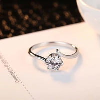 glamour zircon ring ladies ring inlaid fashion exquisite metal ring colorful charm party engagement wedding jewelry gift