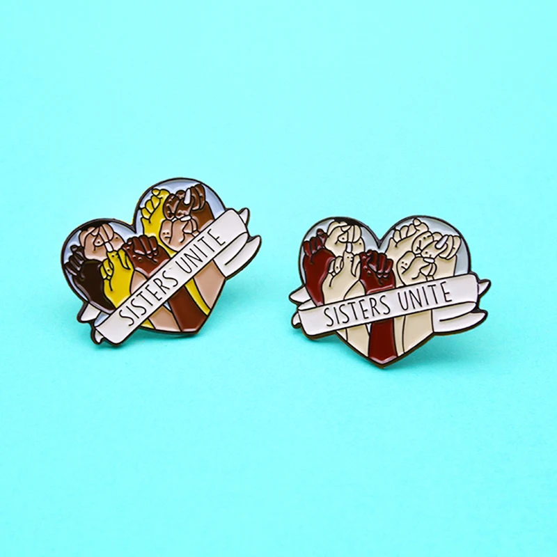 Сестры объединяют броши в форме сердца сила все гонки фантазию лучший друг