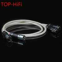 top hifi silver plated qed signature xlr balanced audio cable 6n ofc 2xlr interconnect cable with carbon fiber xlr plug
