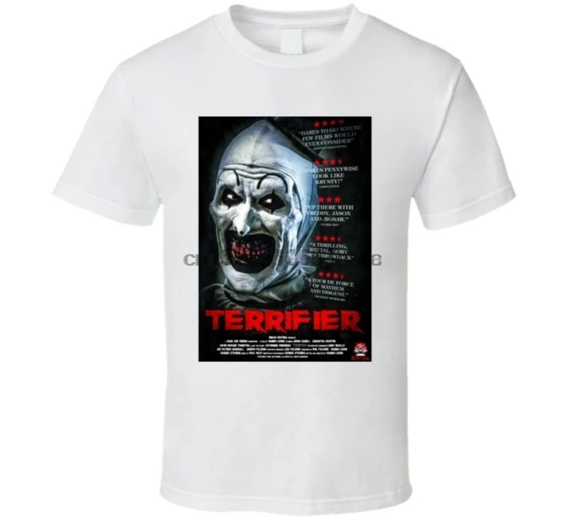 Terrifier постер с фильмом-ужастиком 2 футболка на Хэллоуин | Мужская одежда