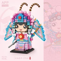 new style small particles insert national style building blocks beijing opera character assembled brick toys for children