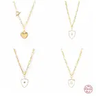 Женское колье из серебра 925 пробы, с подвеской в виде сердца