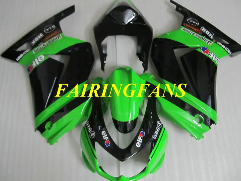 Комплект обтекателей для KAWASAKI Ninja ZX250R 08 09 10 11 12 ZX 250R 2008 2012 Зеленые Черные