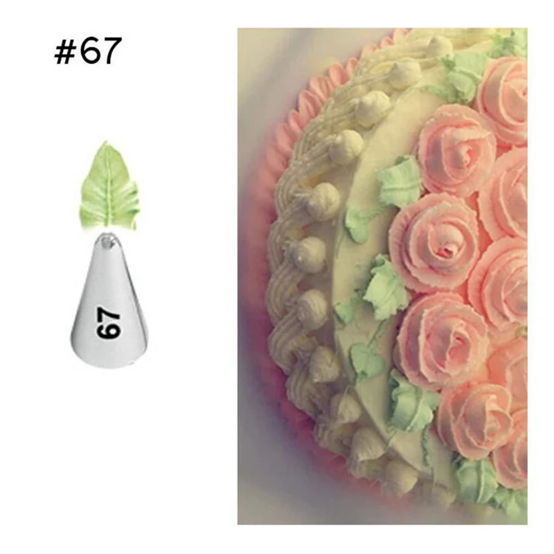 5 шт./компл. лист наконечник Трубопроводы Насадка для пирожных Нержавеющая сталь