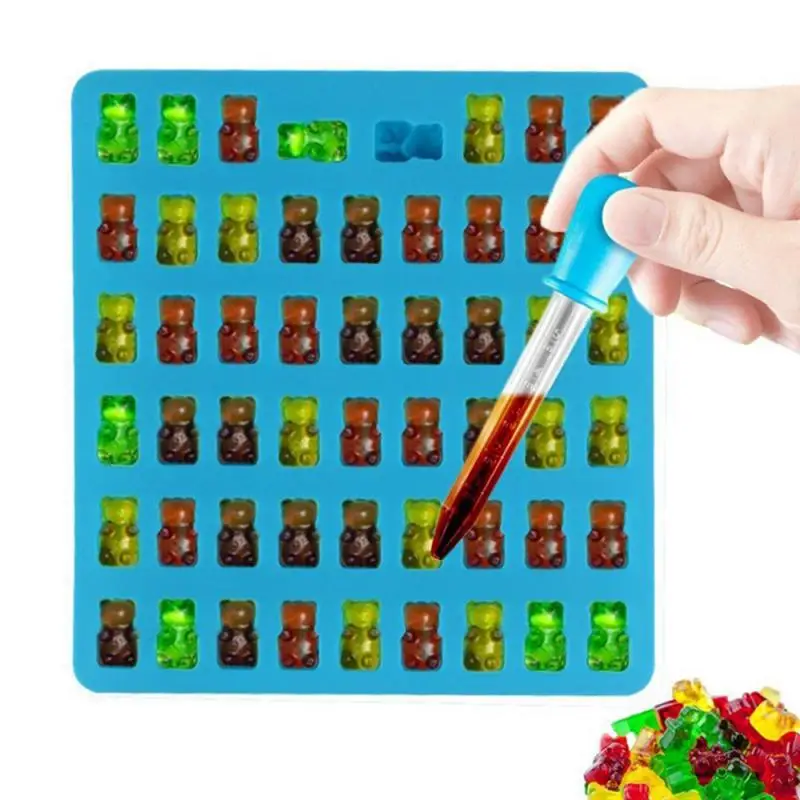 Клейкий пресс-форм Милая силиконовая форма Медведь многоразовые Мармеладные