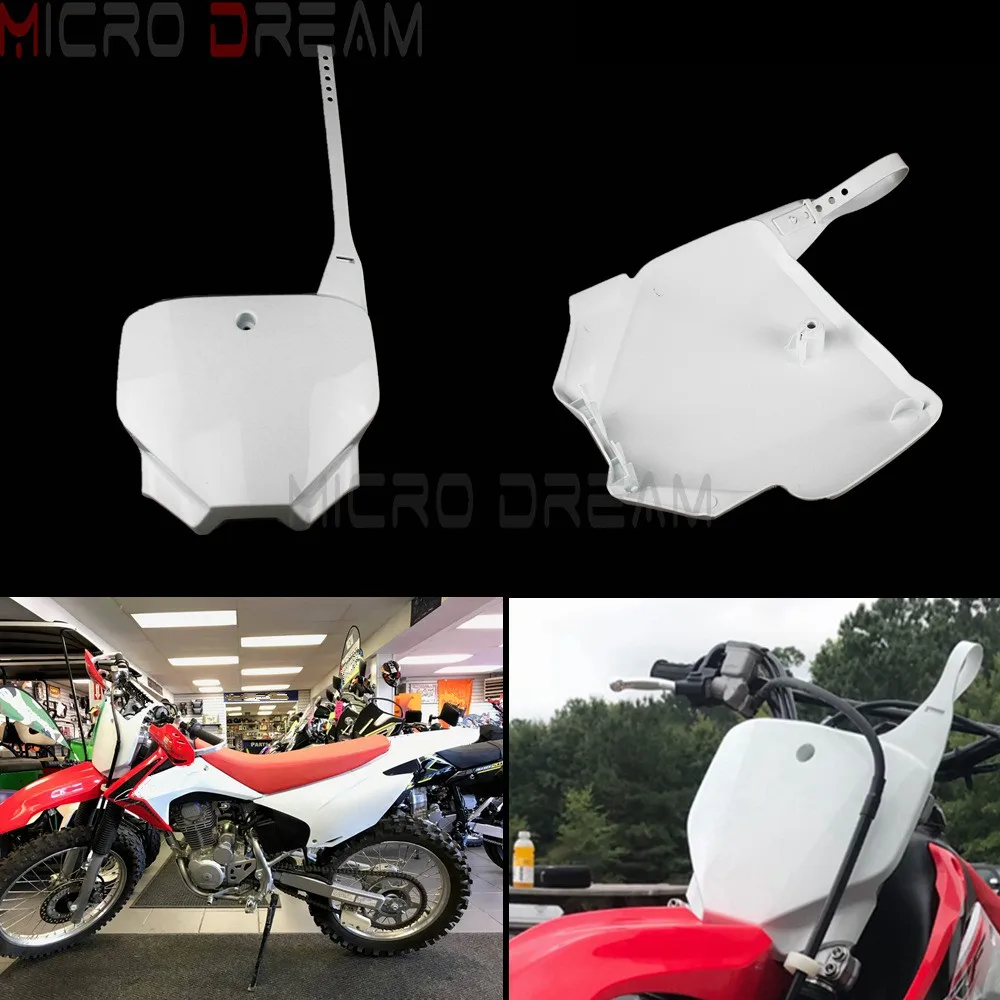 Белый пластиковый передний номерной знак для Honda CRF150F CRF230F CRF 150 230 150/230 F 2003 2019