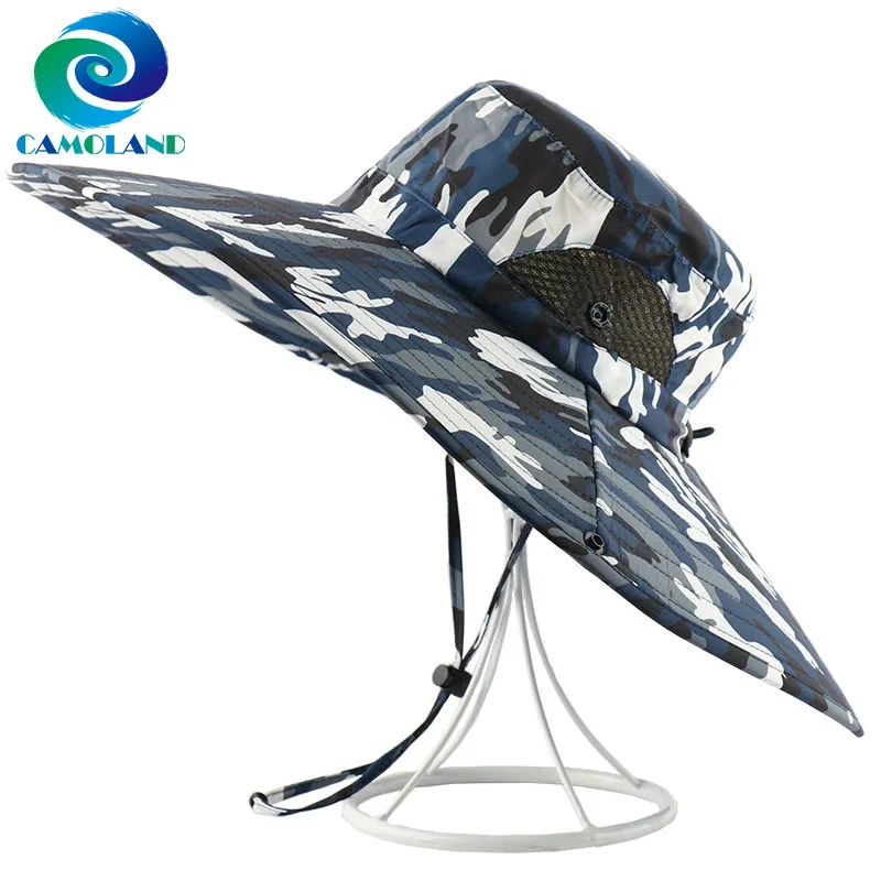 

CAMOLAND Waterproof Bucket Hats Mens Outdoor UPF 50+ Sun Hat Large Wide Brim Beach Caps For Unisex Camouflage Fishing Hiking Cap
