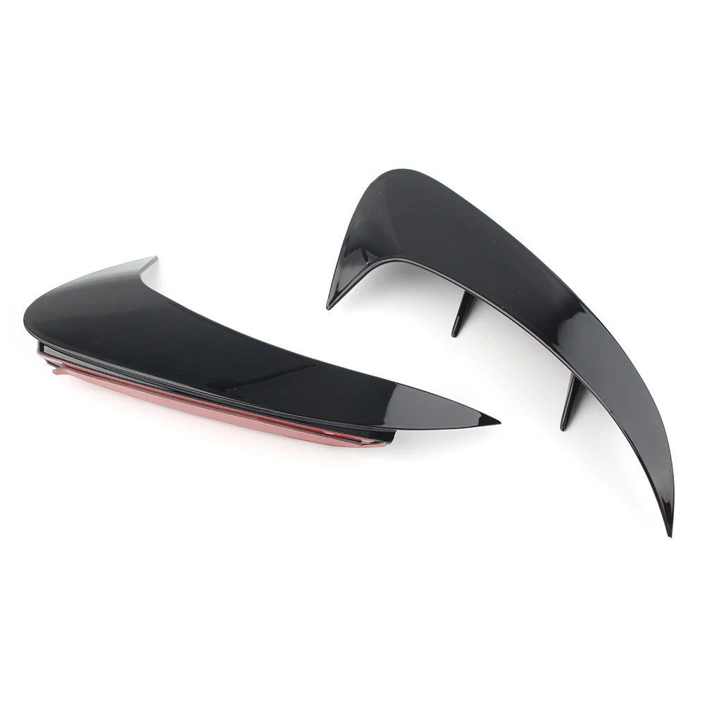 

Car Rear Bumper Fins Canards Splitters For Benz A Class W177 A220 2019 2020 Glossy Black ABS Plastic 2Pcs
