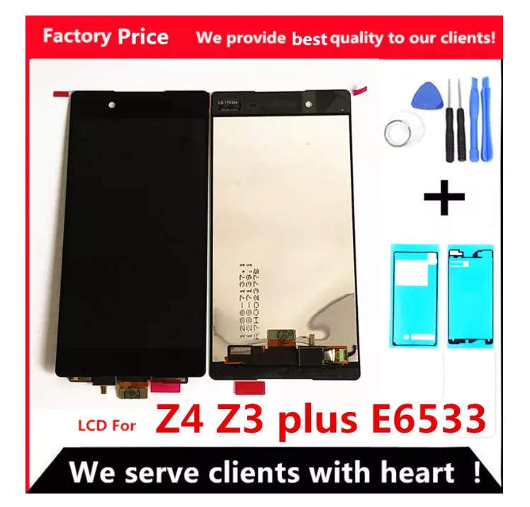 Сменный ЖК-дисплей для Sony Xperia Z4 с сенсорным экраном и рамкой в сборе Z3 Plus LCD E6553 E6533