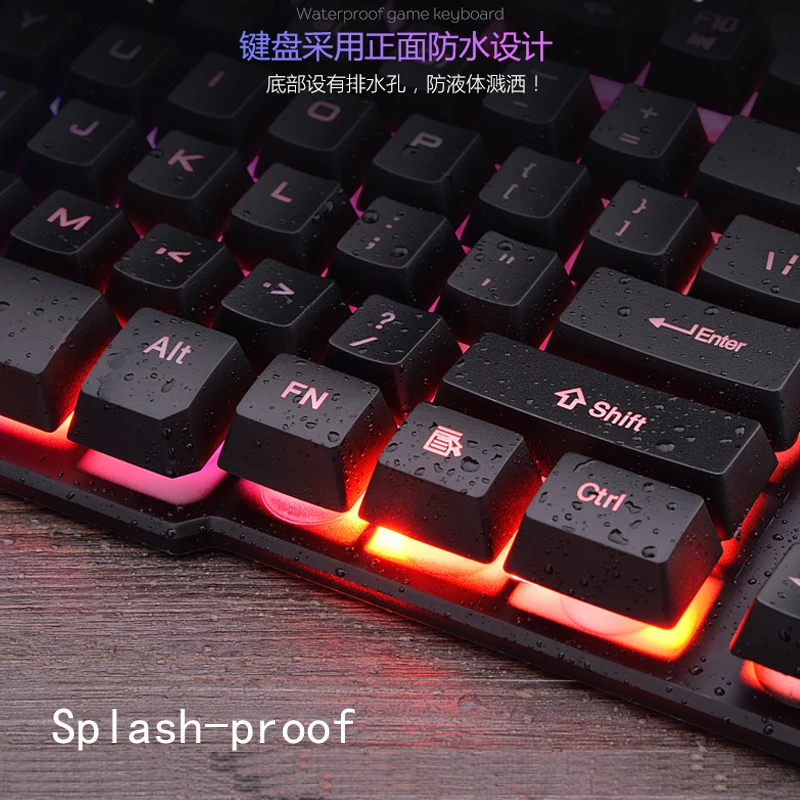 Водонепроницаемая Проводная клавиатура Levitate Keycap Игровая USB RGB подсветка