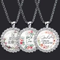 bible verse necklaces religious scripture quote jewelry christian faith pendant necklace inspirational gifts