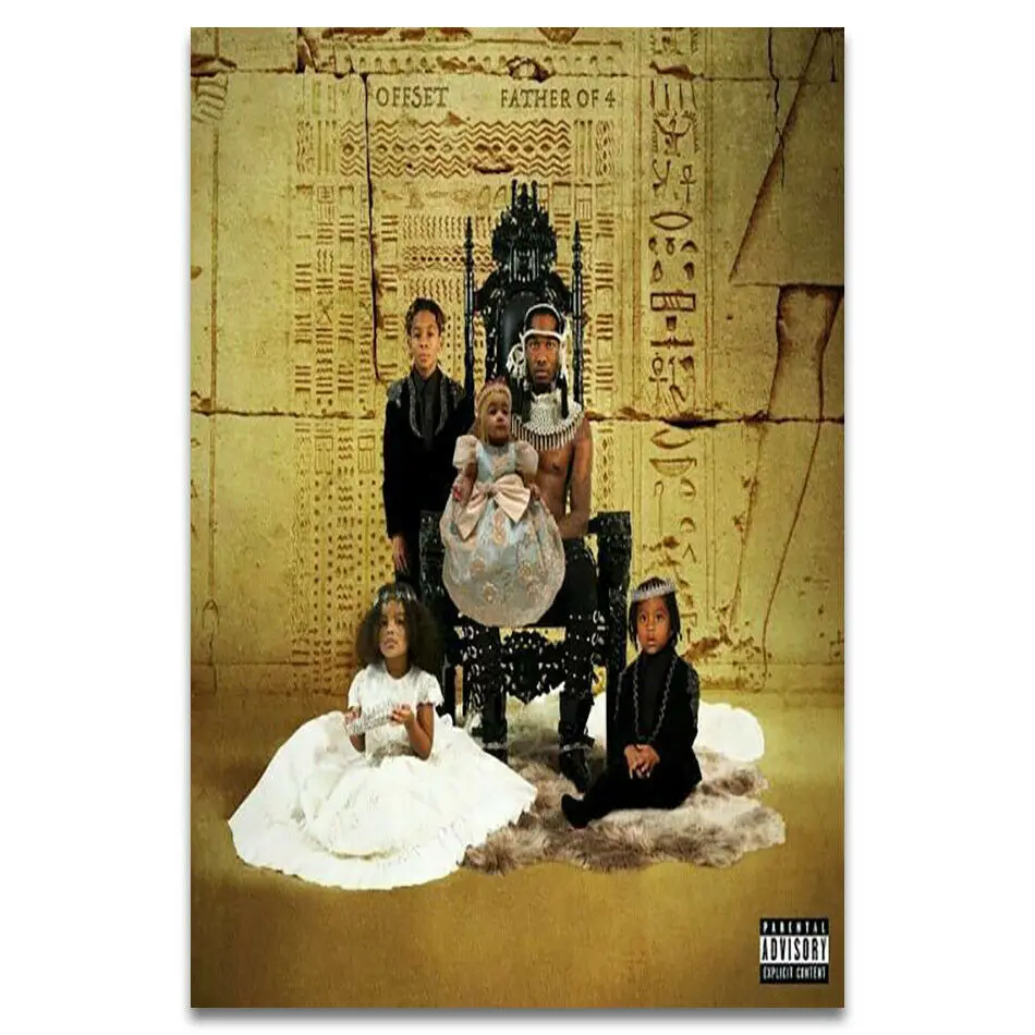 Отца 4 офсетная печать рэп альбом шелковой ткани настенный художественный плакат