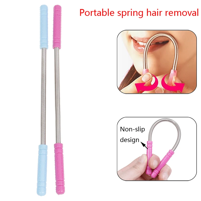 1 Pcs Facial Hair Remover Depilador Facial Facial Remover Spring Smooth Spring Face Hair Remover Removal Stick Epilator