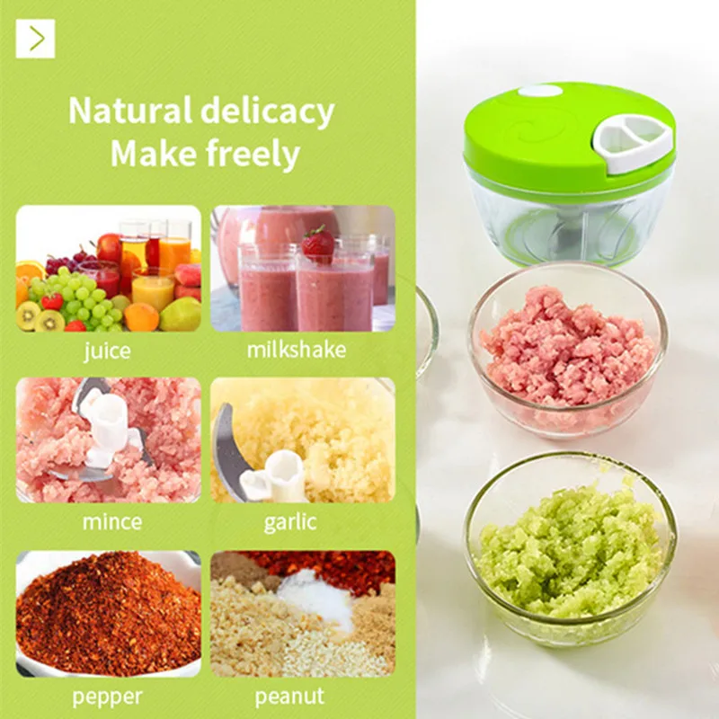 Блендер 900 мл Ручной Кухонный комбайн большой емкости безопасный измельчитель