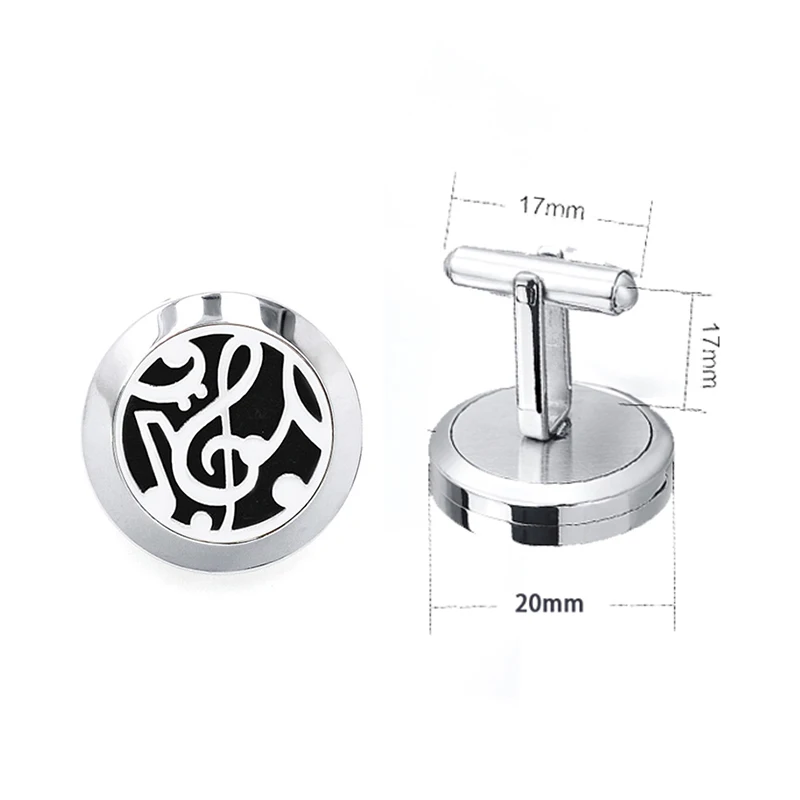 1 пара 20 мм сплав эфирное масло диффузор медальон Оптовая Продажа запонки CH219