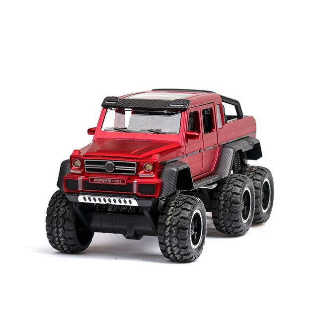 3210Z-RD 1:32 Масштаб AMG G63 6X6 пикап Внедорожник внедорожный металлический сплав модель автомобиля литые автомобили игрушки для детей Подарки для детей - Цвет: 3210Z-RD