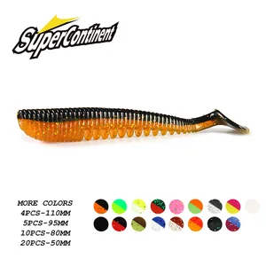 Суперконтинент 5 см, 8 см, 9,5 см, 11 см, рыболовные приманки, Мягкая приманка, искусственная приманка, снасть для хищников, Джеркбейт для щуки и окуня