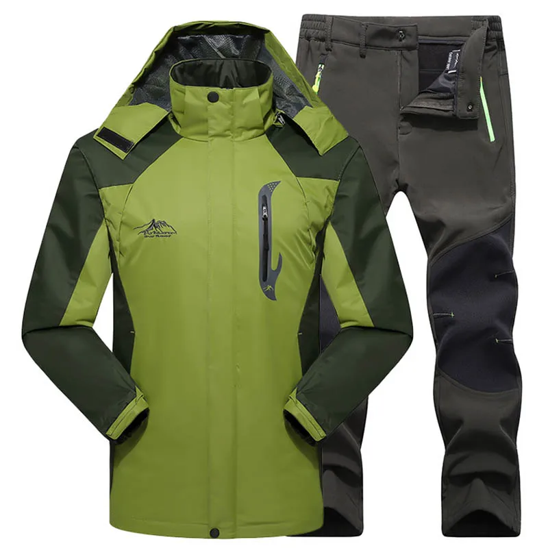 Весенне-осенняя Однослойная походная куртка и штаны для мужчин уличный