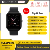 100 original amazfit smart watch bip ubip u pro gps smartwatch watch for men color screen 5 atm waterproof 60 sports mode