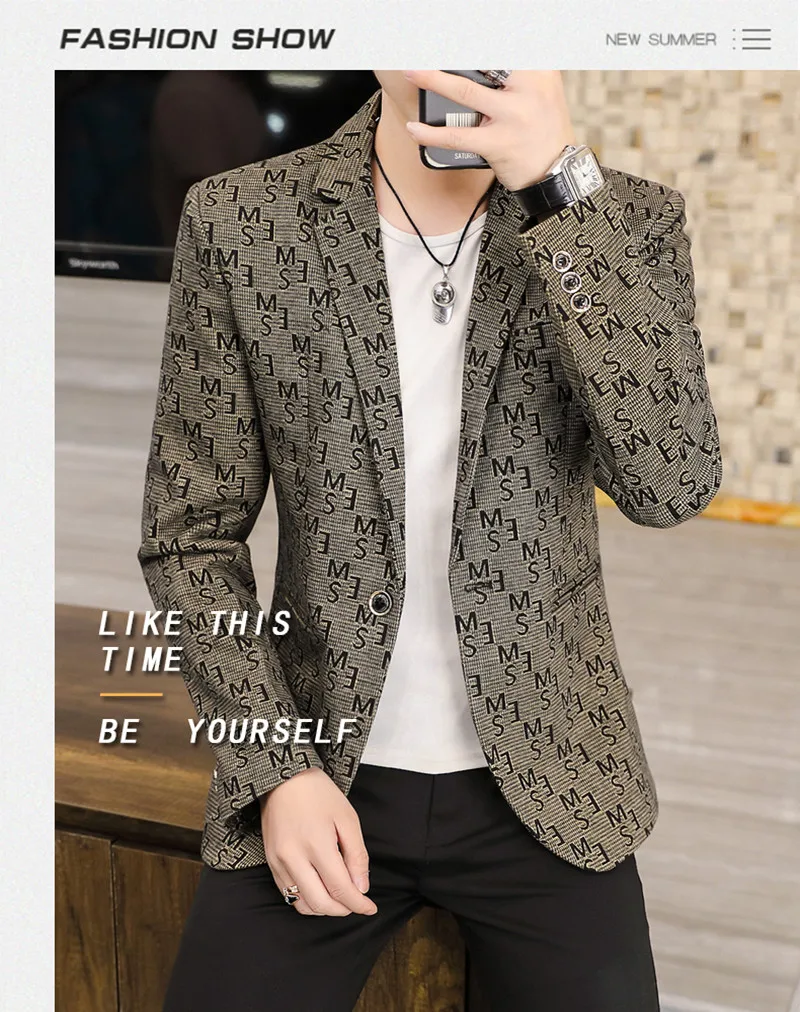 

Men's Casual Suit 2021 Fall New Korean Version of The Trend Single West Male Handsome Senior Sense of Small Suit Jacket