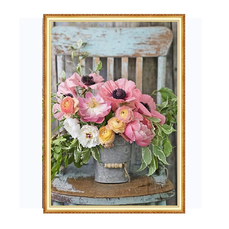 Цветочная ваза Meian квадратные алмазы 5D сделай сам алмазная живопись Набор для