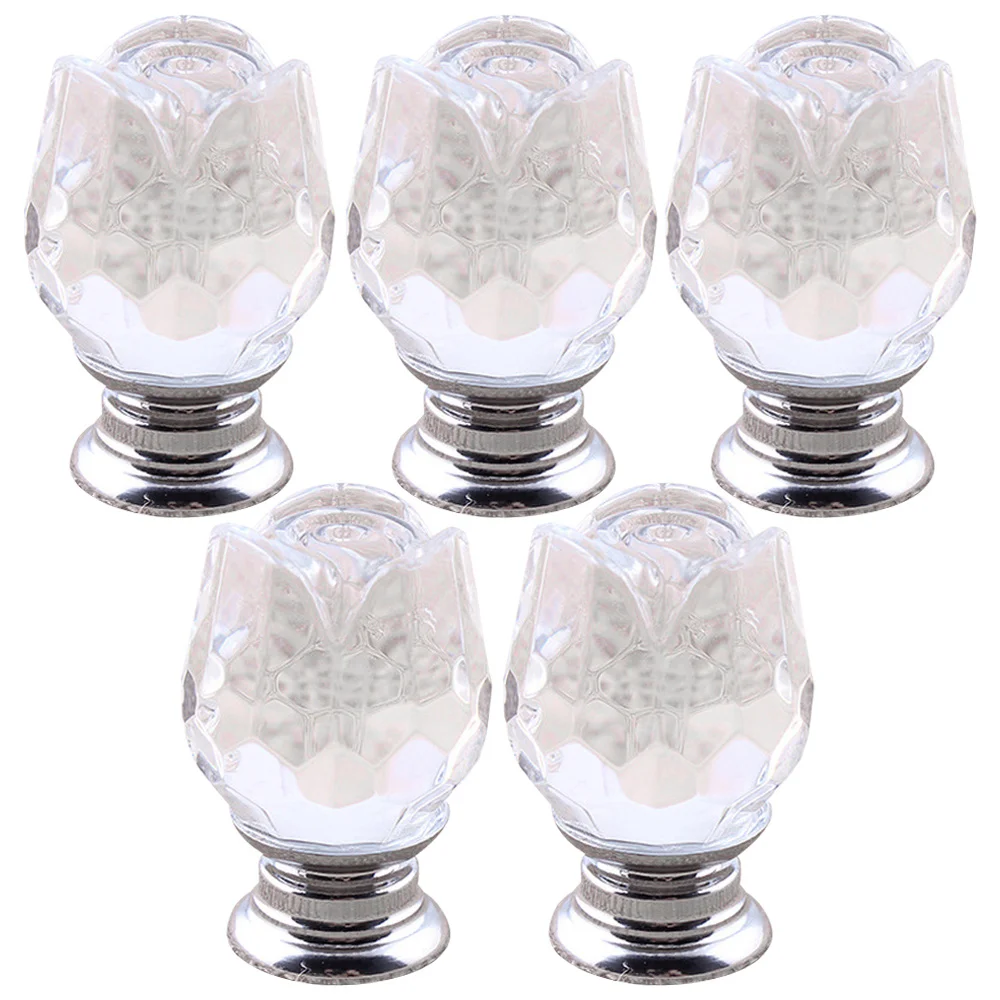 Прочная ручка двери в форме розы 5 шт. 25 мм ручки для шкафа выдвижных ящиков