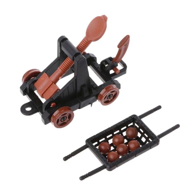 

50LE 14Pcs/set Medieval Knights Toy Catapult Crossbow Soldier Figures Playset Chariot