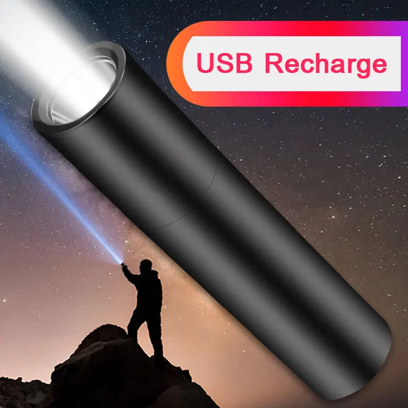 ZHIYU USB Перезаряжаемый Мини светодиодный фонарик XPE COB портативный фонарь с 3
