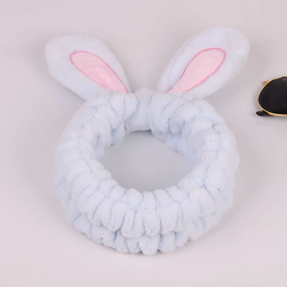 Женские резинки для волос с широкими полями и заячьими ушками, аксессуары для волос, милый макияж, мытье лица, спа, прекрасная маска, инструмент, повязка на голову для девочек