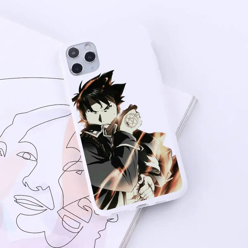 

Anime Fullmetal Alchemist Brotherhood Phone Case Candy Color for iPhone 6 7 8 11 12 s mini pro X XS XR MAX Plus