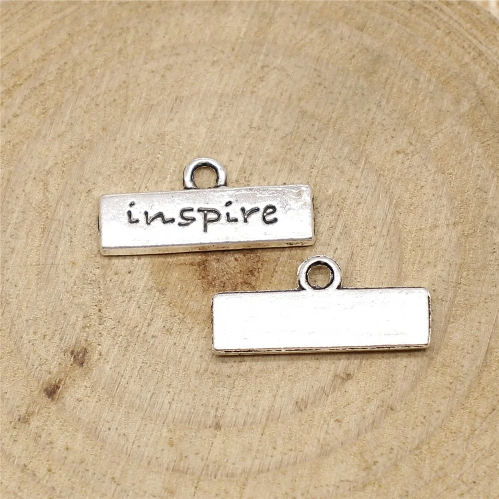 12 шт 19x5 мм Charm Inspire тарелки Подвески для изготовления ювелирных изделий Тибетский