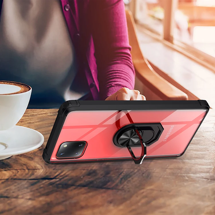 Чехол для Samsung Galaxy Note 10 Lite бронированный Прозрачный ударопрочный чехол в стиле