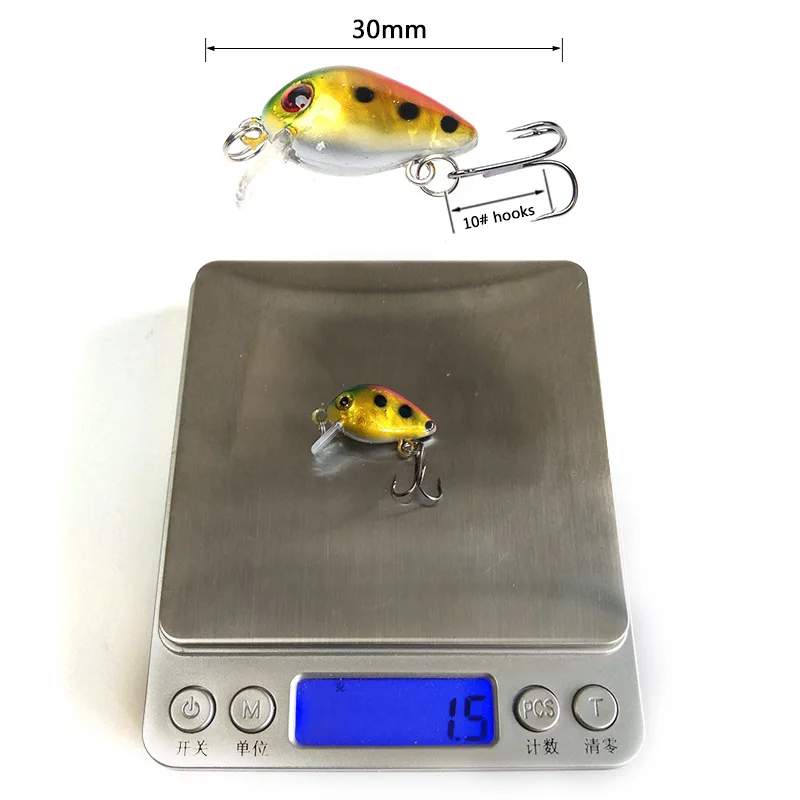 1 шт./лот пластиковая рыболовная приманка воблер Китай 3 см 5 г свимбейт