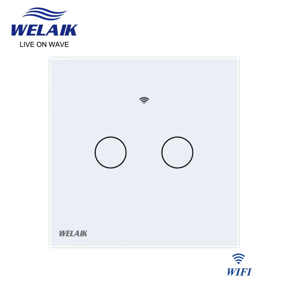 Сенсорный выключатель WELAIK с поддержкой Wi-Fi 80*80 мм 1 ~ 1000 Вт 220 В | Строительство и