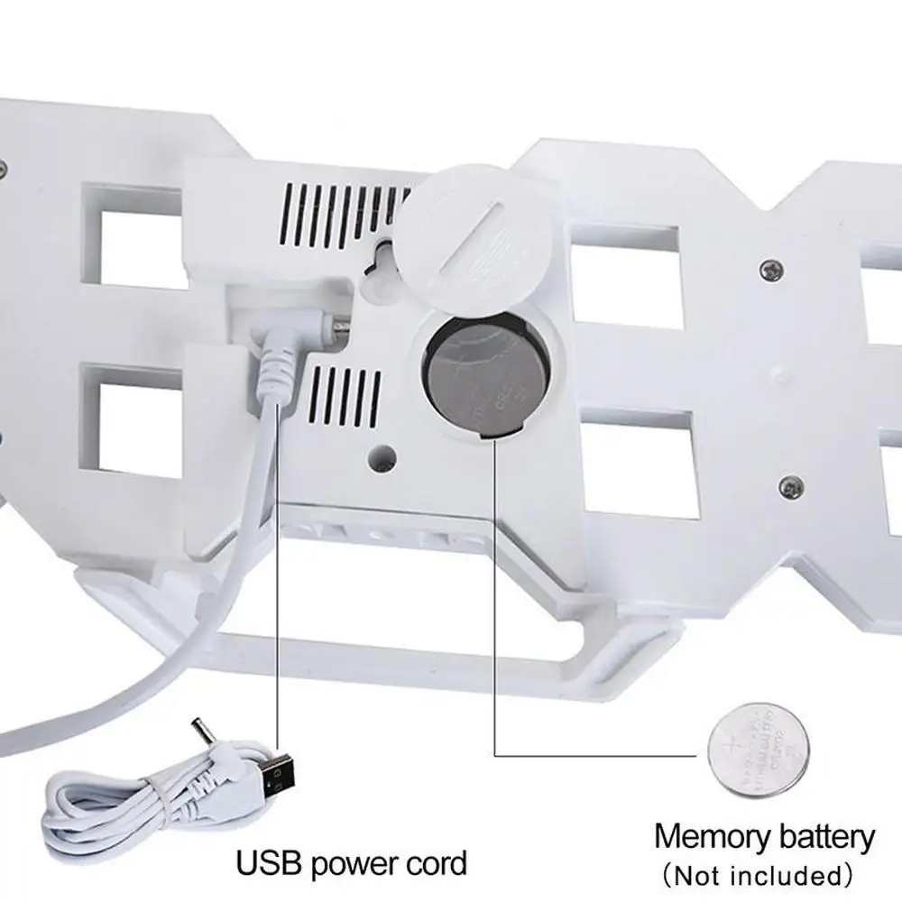 

LED Clock Alarm Watch USB Charge Electronic Digital Clocks Wall Horloge 3D Home Decoration Office Table Desk Clock