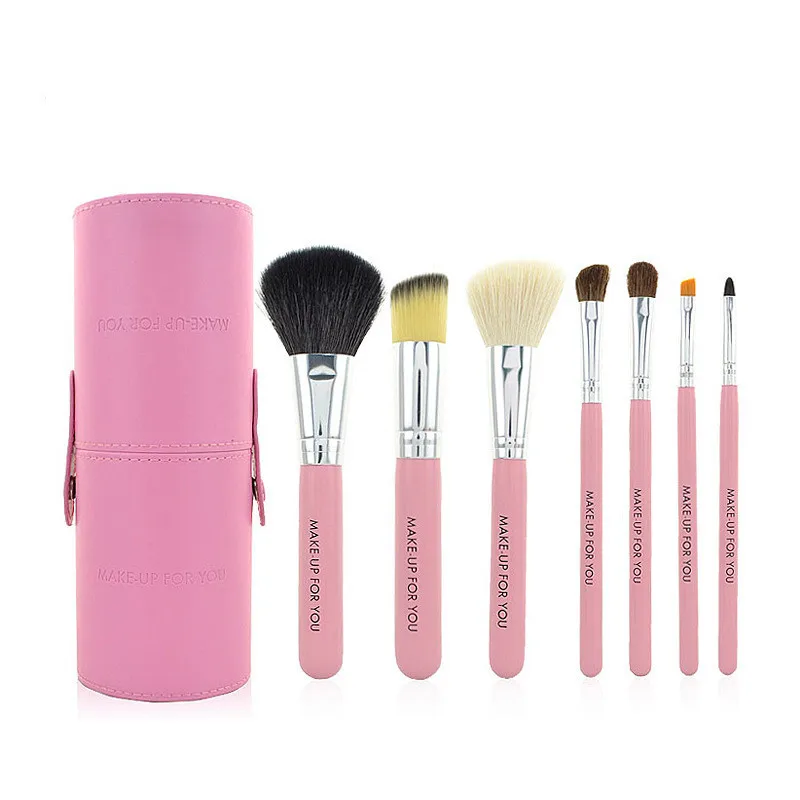 Профессиональный 7 шт. набор кистей для макияжа Высокое качество козья шерсть