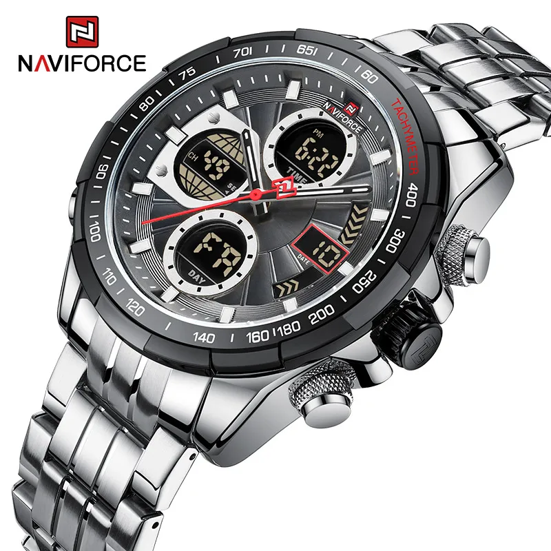 

NAVIFORCE New Luxury Brand Men's Watches Business Stainless Steel Quartz Watch for Men Sports Waterproof Clock Relogio Masculino