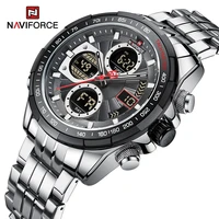 naviforce new luxury brand mens watches business stainless steel quartz watch for men sports waterproof clock relogio masculino