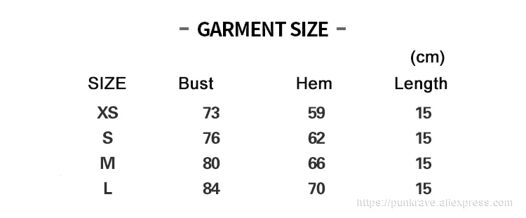 PUNK RAVE Girl's Gothic Daily Single-breasted Black Tube Tops Club Casual Women Corset Top