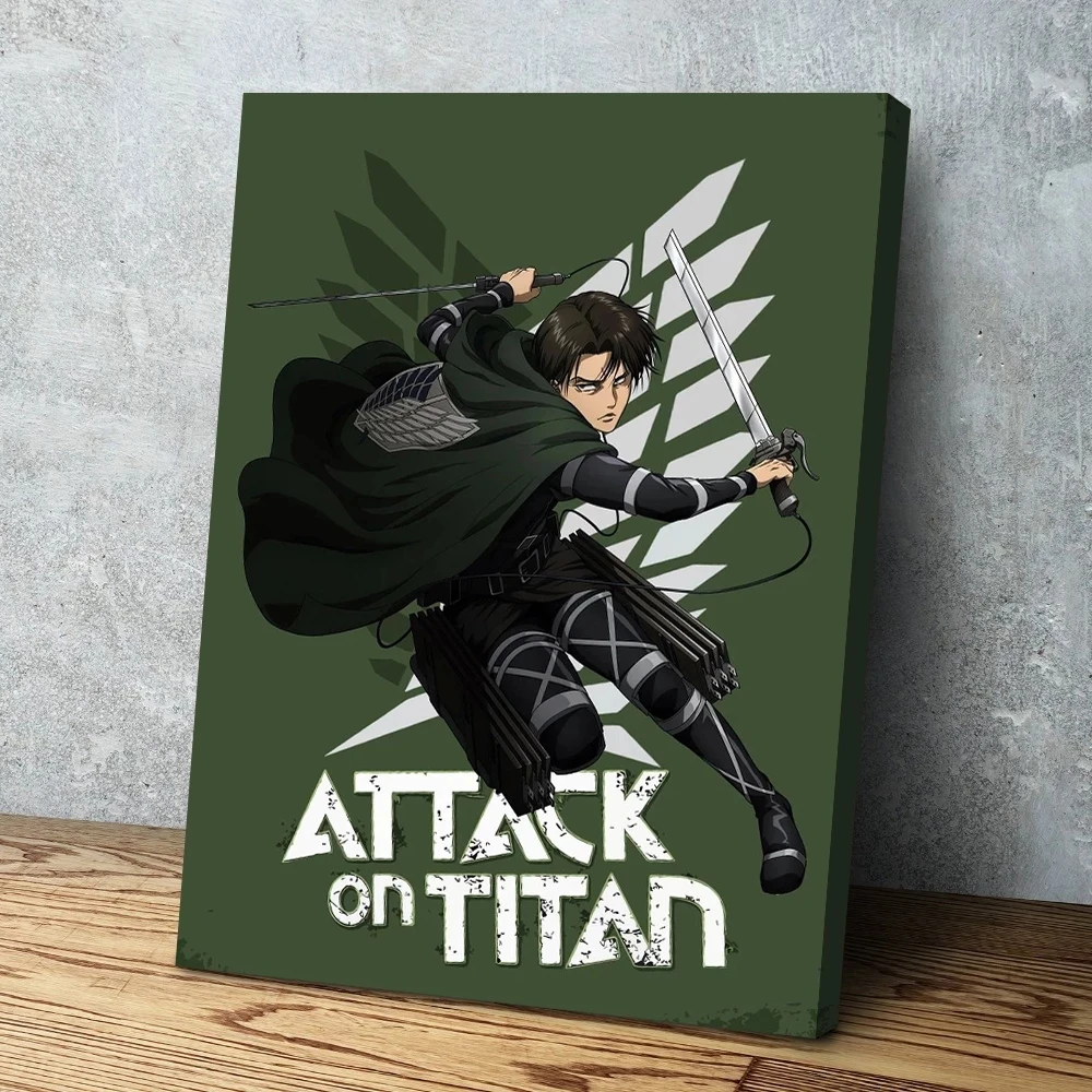 

Home Decor Attack On Titan Canvas Painting HD Prints Anime Levi Ackerman Pictures Wall Art Modular Frame Poster For Living Room