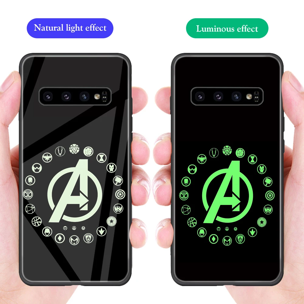 Стекло чехол с принтом Marvel для samsung Galaxy A50 S10 S10e S9 S8 S7 Примечание 10 9 8 A40 A70 A30 A6 A7 A8 A9 J4 J6 J7 плюс Prime чехол Fundas - Цвет: WM03778