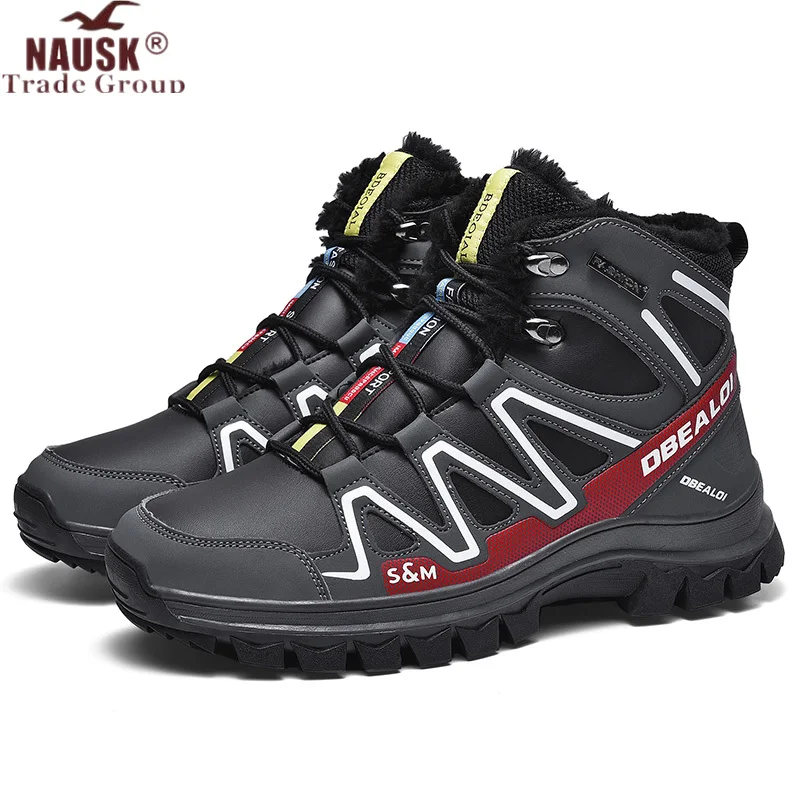 

Steel Toe Shoes Men Safety Work Boots Autumn Winter Outdoors Men Keep Warm Safety Shoes Anti-piercing Protection Riding Boots