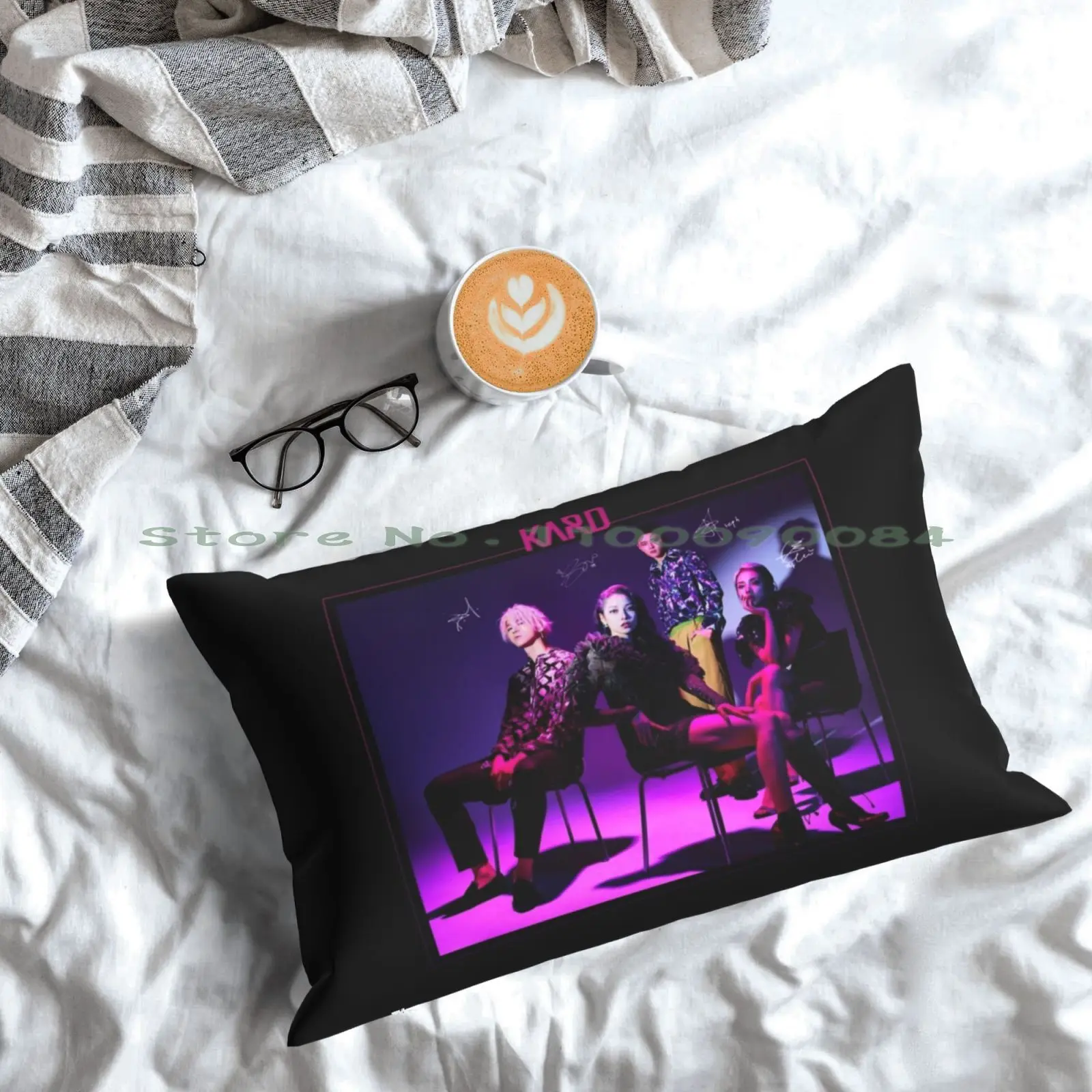 Кард? ?-Способ со словами: группа (с печатными автографами) #1 Подушка Чехол 20x30 50*75