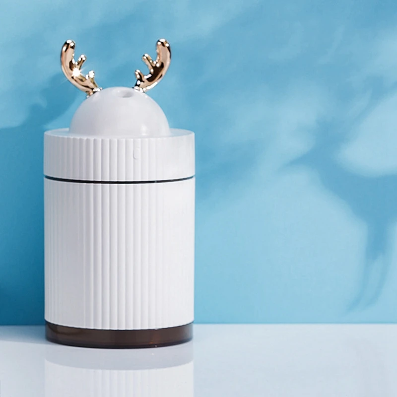 

Hot TOD-Mini Air Humidifier Cute Deer Aroma Essential Oil Diffuser LED Night Light Car Office Air Purifier Mist Maker