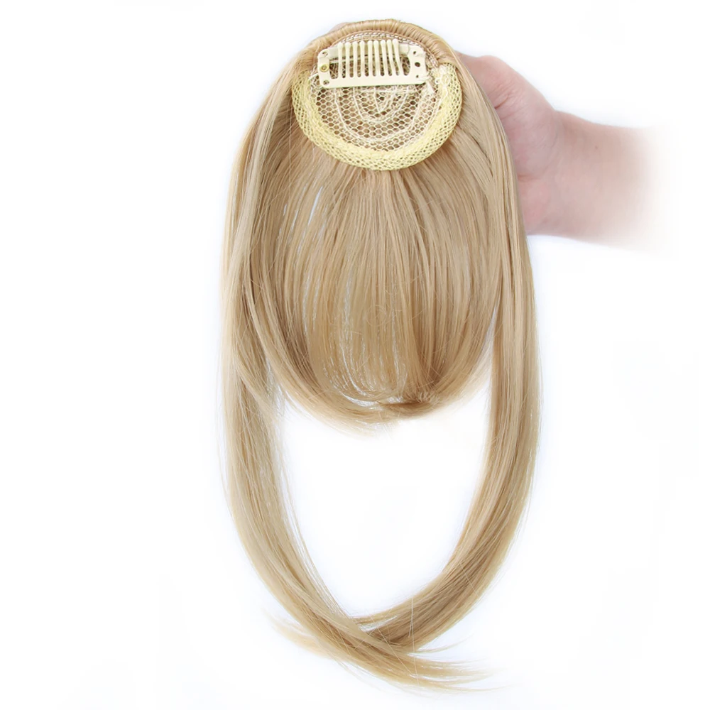 Синтетические волосы для женщин накладные челки наращивания бахромы зажим волос