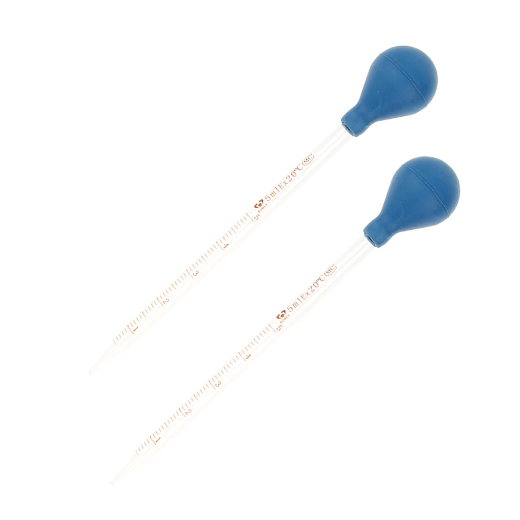 2 шт 5 мл стеклянная пипетка с резиновой колбой лабораторная химия капельница