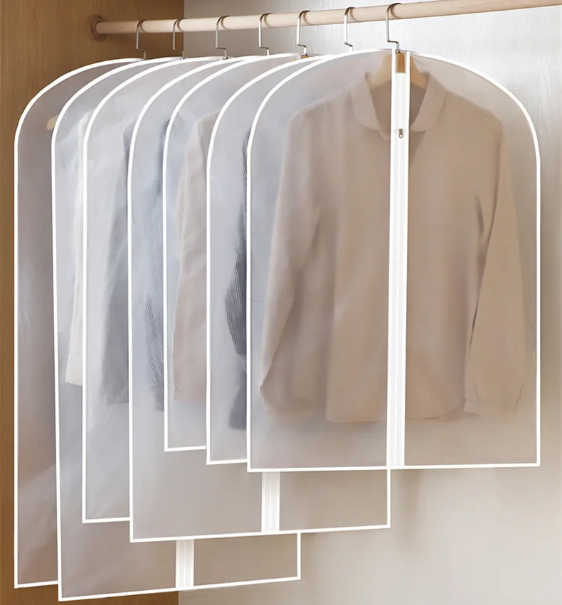 Transparent Dust Cover for Clothes Clothing Covers Closet Lalafanfan Wardrobe Arara Hanging Rack Wedding Bag Hanger Floor Zipper