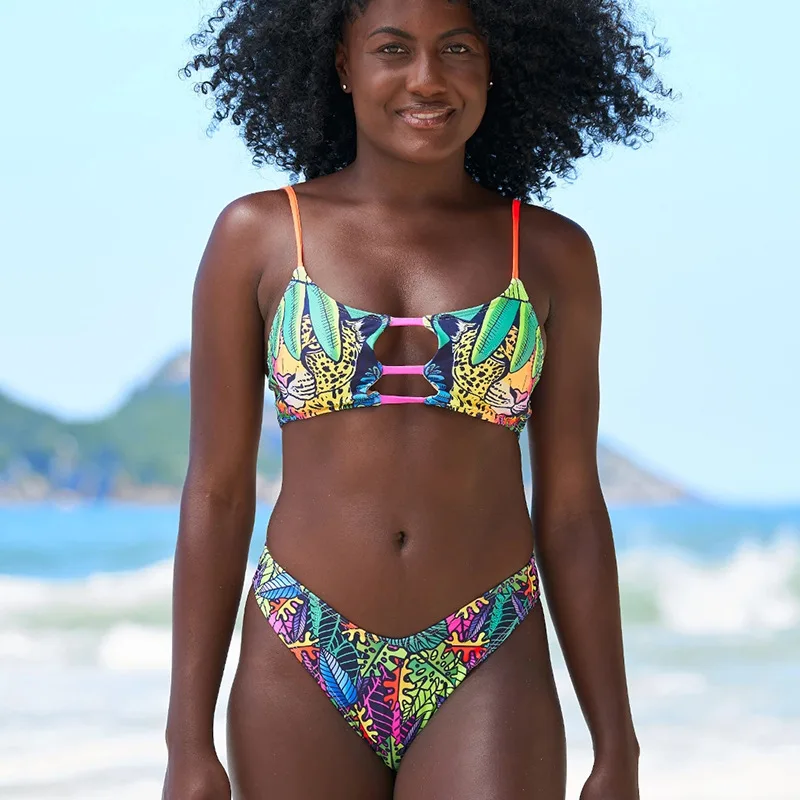 

2022 сексуальный купальник-бикини, купальник с принтом, женский купальный костюм, комплект бикини, бразильский комбинезон на бретелях