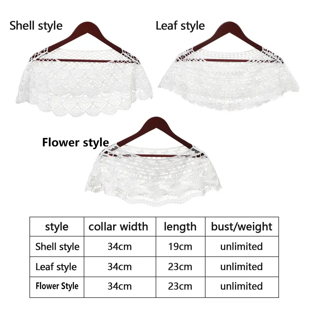 

Women Vintage Crochet Knit Cape Lace Short Hollow out Shawls Shrug Poncho
