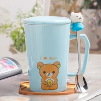 creative ceramic mugs cup cute totoro tea cup milk coffee cup cartoon kitten totoro home office cup fruit juice coffee cups